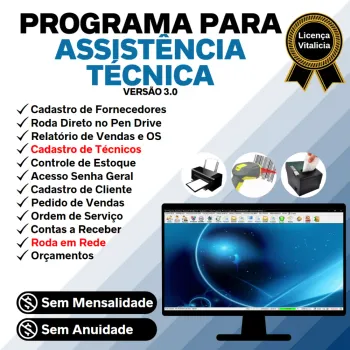Programa Ordem de Serviço Assistência Técnica, Vendas e Estoque v3.0 - FpqSystem