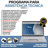 Programa Ordem de Serviço Assistência Técnica, Vendas, Estoque e Financeiro v5.0 Plus - FpqSystem — imagem principal