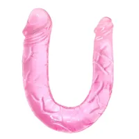 Pênis Dupla silicone flexível 29 x 3,3cm x 2,2cm - BI040001 - Foto 2
