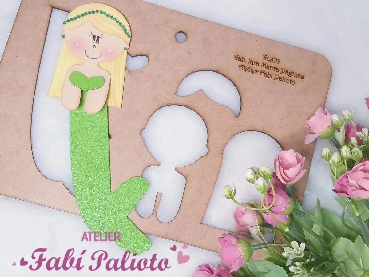 G1.379  Gabarito de Moldes em MDF Iara Marca Páginas