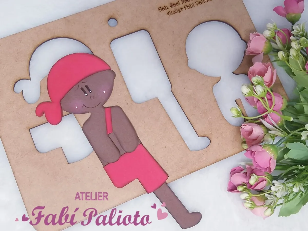 G1.380  Gabarito de Moldes em MDF Saci Marca Páginas Imagem