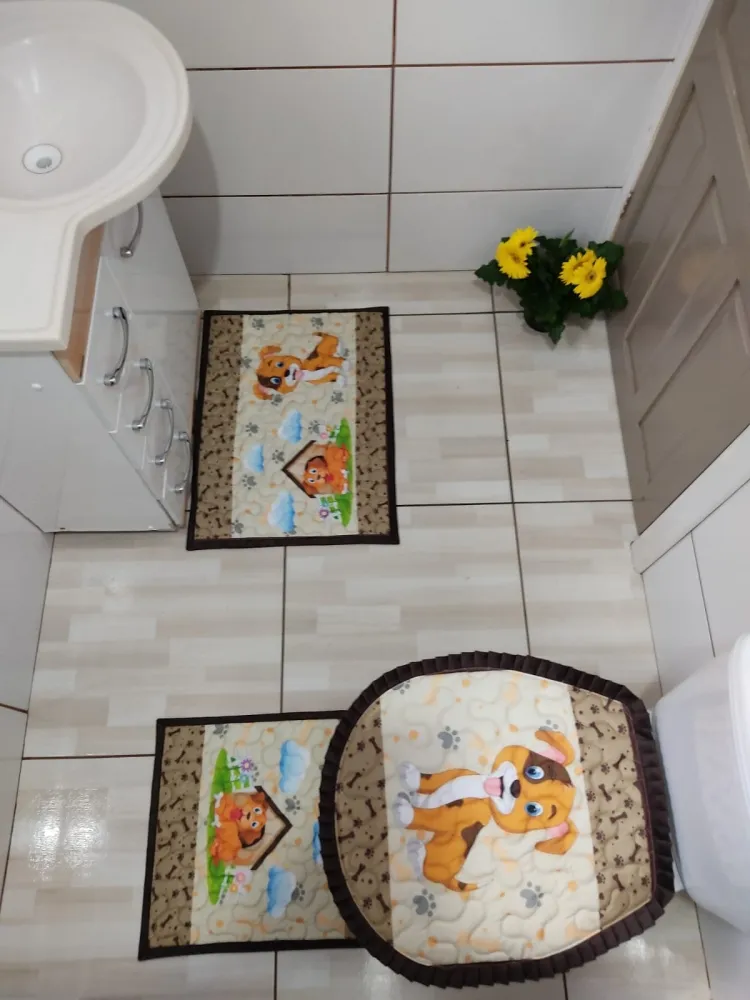 Jogo de Tapete Banheiro - Cachorro Imagem