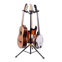 Suporte Triplo para Guitarra/Baixo/Violão com Regulagem de Altura Hercules - Foto 3