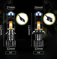 Lâmpada Ultra Led Mini Projetor Canhão H1 H4 H7 + Garantia - Foto 2