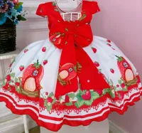 Vestido Festa Moranguinho Mod.2 Baila Nina - Foto 2