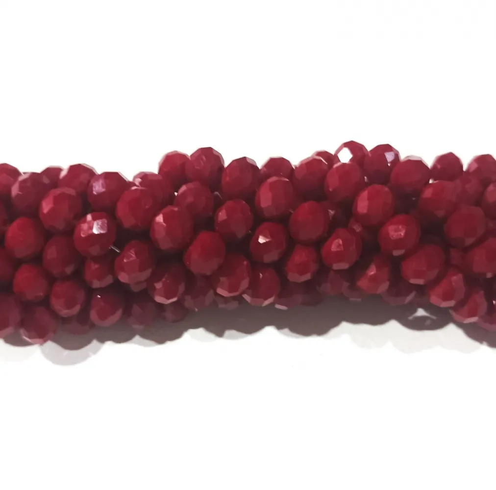 Fio de cristal Vermelho Marsala - 341 Imagem