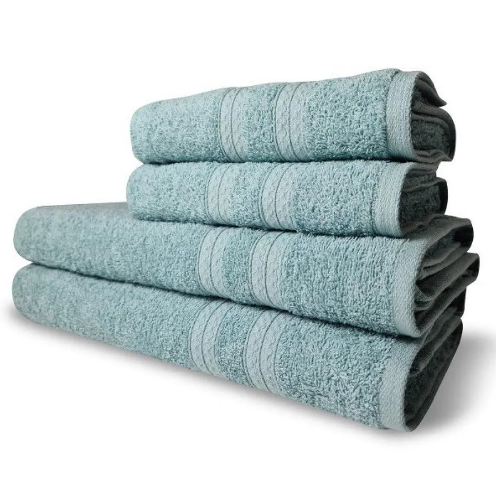 Jogo de Toalhas Lisboa 4 Pçs - 2 Banho e 2 Rosto 430g/m² 100% Algodão Verde