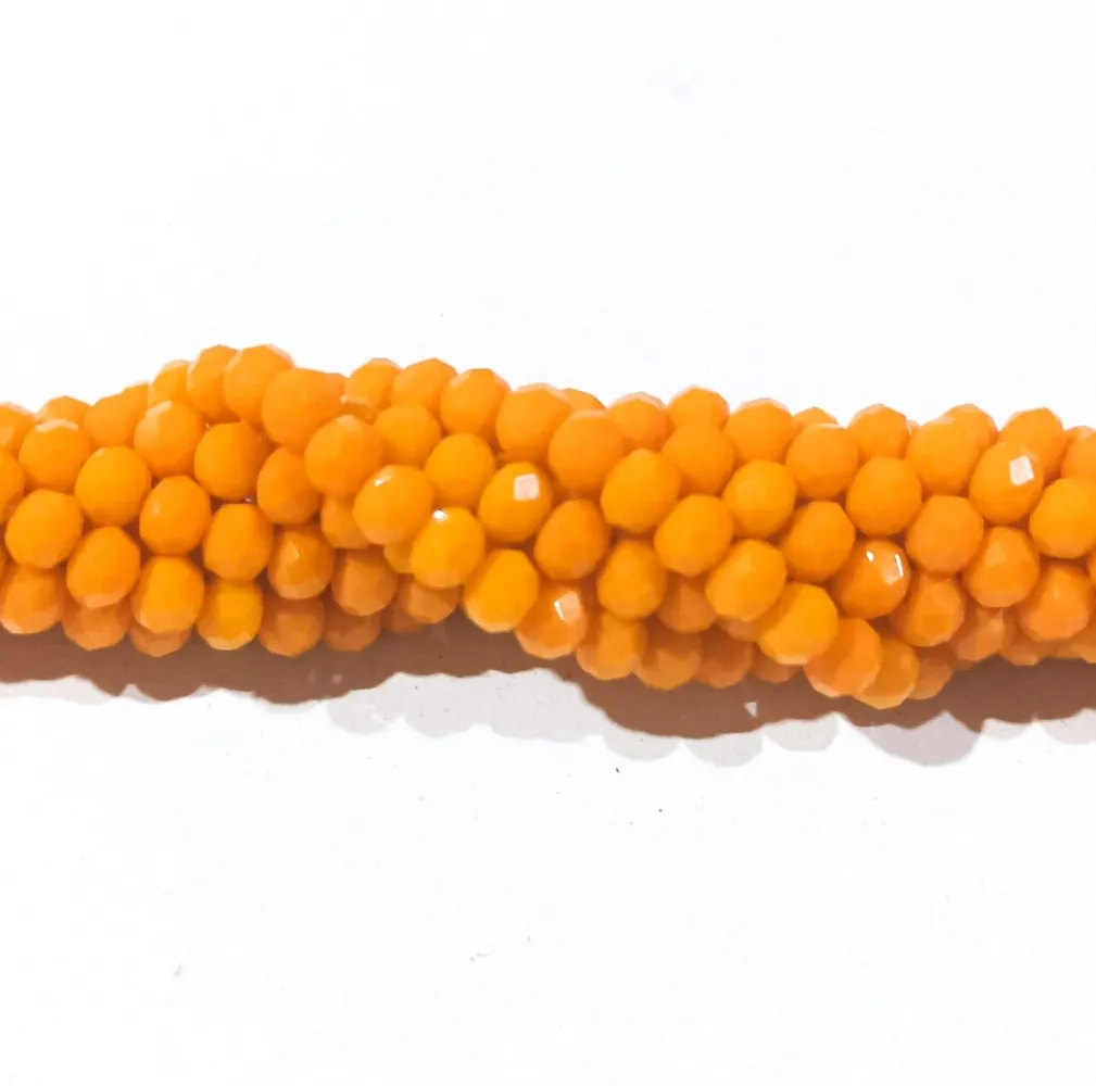 Fio de cristal Laranja Gold Leitoso - 389 Imagem