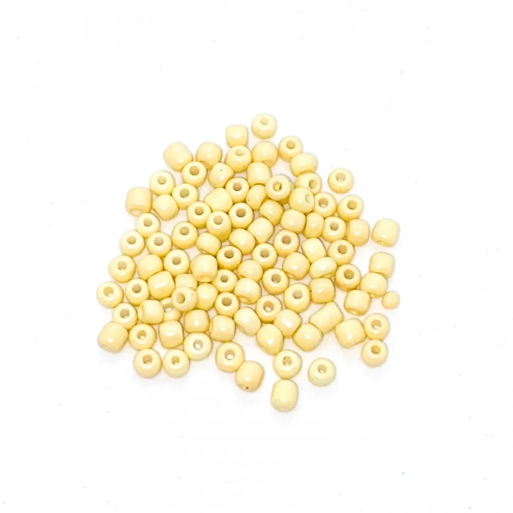 Missanga de vidro Bege - 6/0  - 4mm Imagem