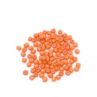 Missanga de vidro Laranja Claro - 6/0  - 4mm