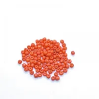 Missanga de vidro Laranja Escura - 6/0  - 4mm