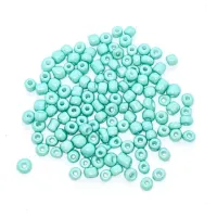 Missanga de vidro Verde Água - 6/0  - 4mm