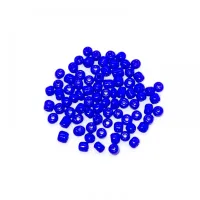 Missanga de vidro Azul Royal - 6/0  - 4mm