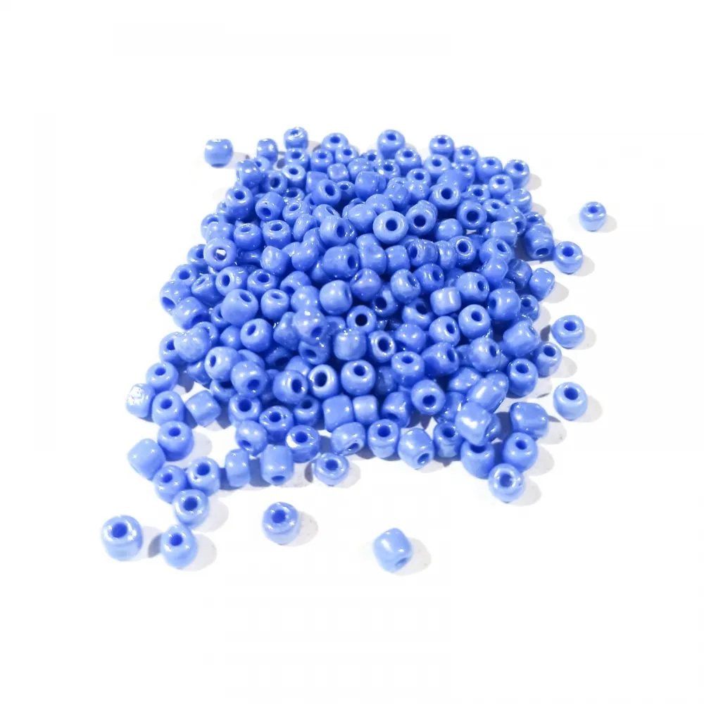 Missanga de vidro Azul Perolado - 6/0  - 4mm