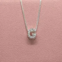 Colar de prata letra - G - PL1266