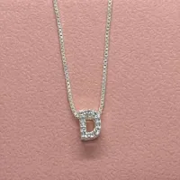 Colar de prata letra - D - PL1269