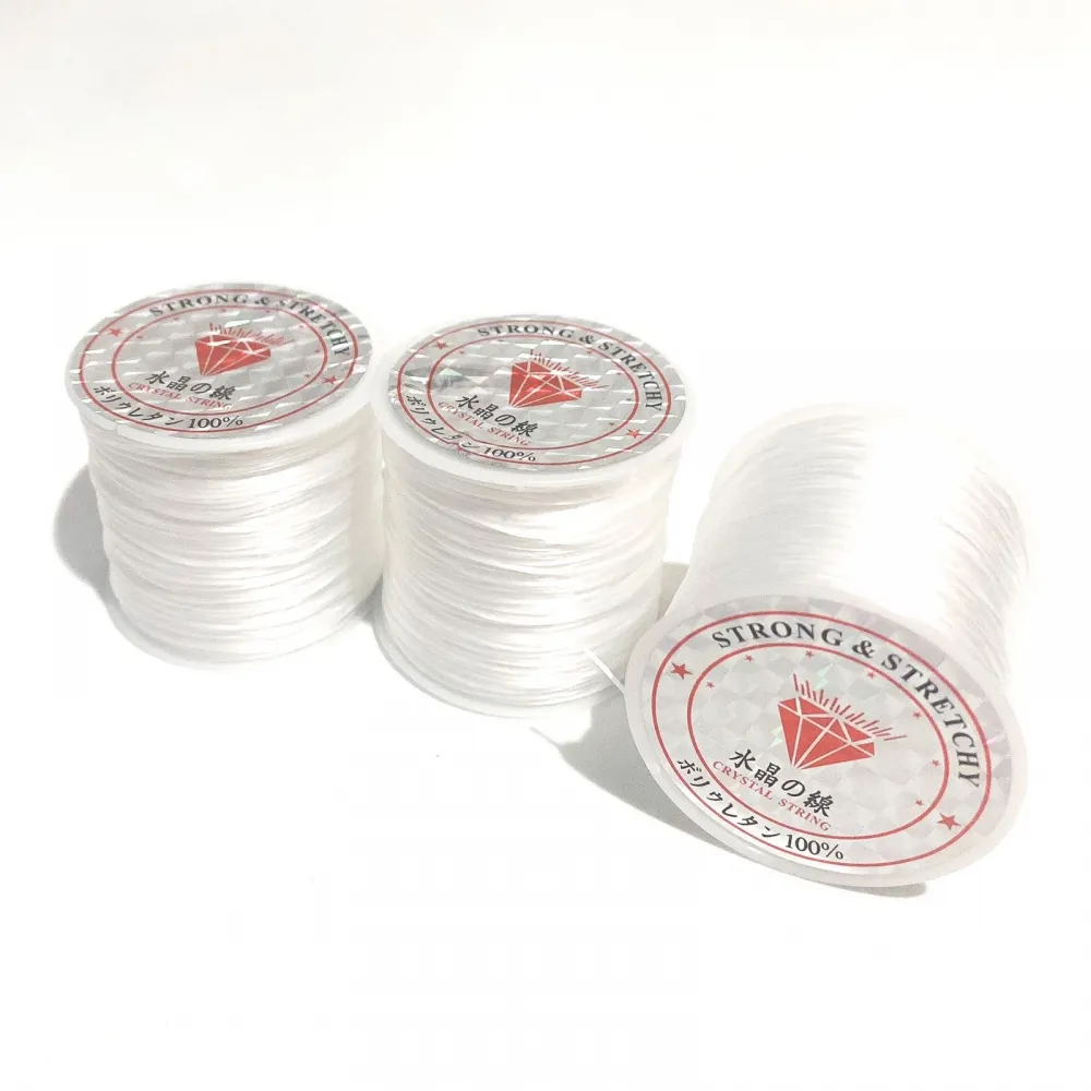  Elástico de silicone 50 metros branco