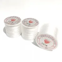  Elástico de silicone 50 metros branco