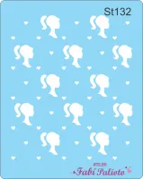 ST132  Stencil Silhueta Coleção Barbie - Foto 2