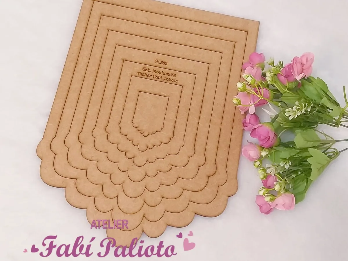 G1.382  Gabarito de Moldes em MDF Moldura Modelo 38 Imagem
