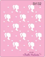 ST132  Stencil Silhueta Coleção Barbie