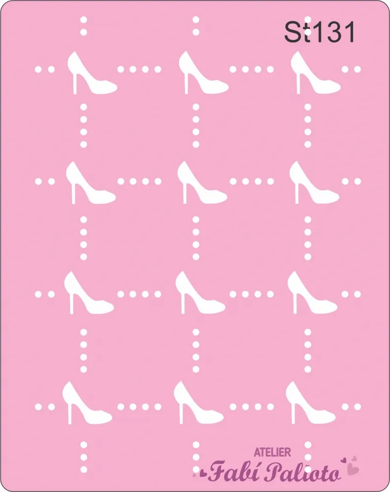 ST131  Stencil Sapato Coleção Barbie Imagem