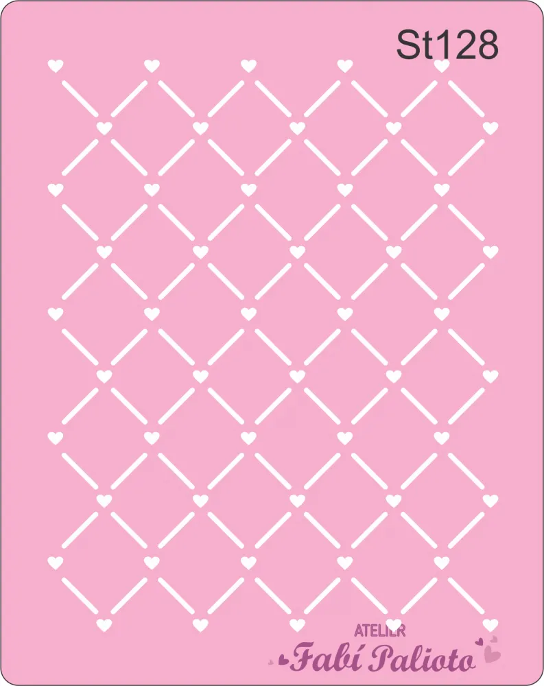 ST128 Stencil  Love Coleção Barbie Imagem