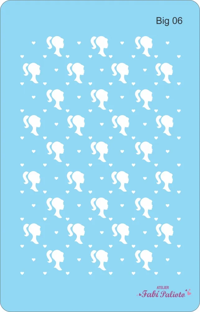 BIG06  Stencil Silhueta  Coleção Barbie 18x28cm Imagem