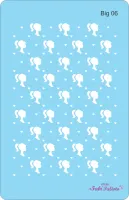 BIG06  Stencil Silhueta  Coleção Barbie 18x28cm