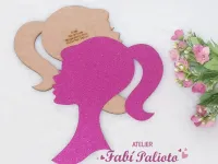 G1.383  Gabarito de Moldes em MDF Silhueta Cabeça Barbie 30cm