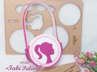 G1.384  Gabarito de Moldes em MDF Bolsa Barbie 