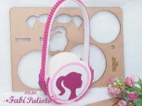 G1.384  Gabarito de Moldes em MDF Bolsa Barbie  - Foto 2