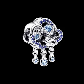 Berloque separador nuvem e andorinha – Inspiração Pandora