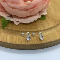 Par de Brinco de Prata com Pedra de Zircônia - BFB072