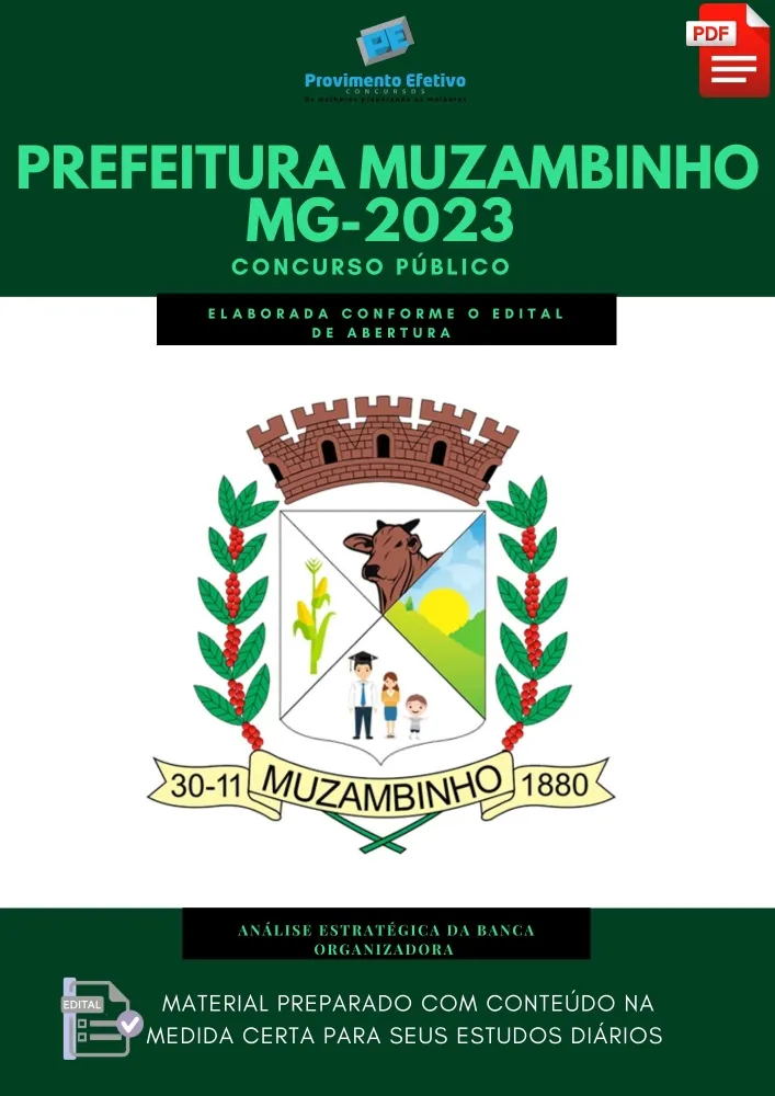 Apostila Pref. Muzambinho MG 2023  Imagem