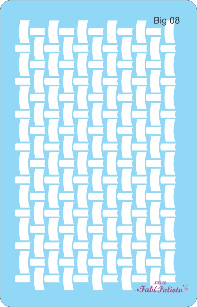 BIG08  Stencil Trançado Cesta 18x28cm Imagem