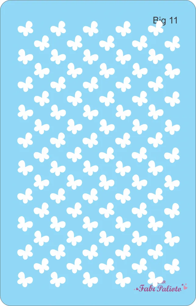 BIG11  Stencil Borboletas 18x28cm Imagem