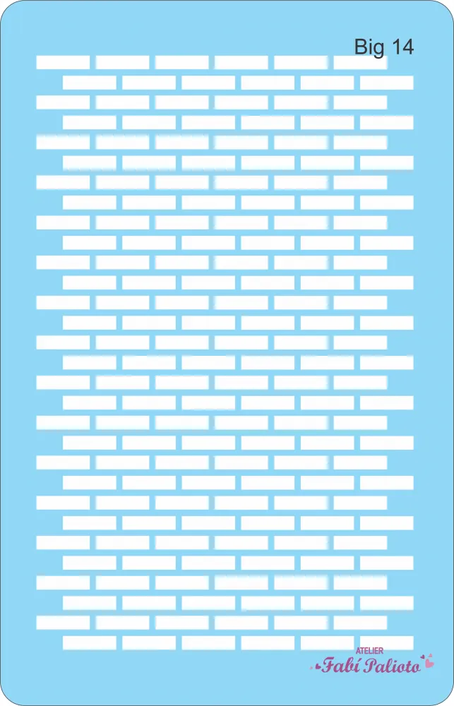 BIG14  Stencil Tijolinho  18x28cm Imagem