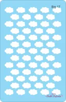 BIG17  Stencil Nuvens  18x28cm