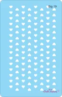 BIG19  Stencil Corações 18x28cm