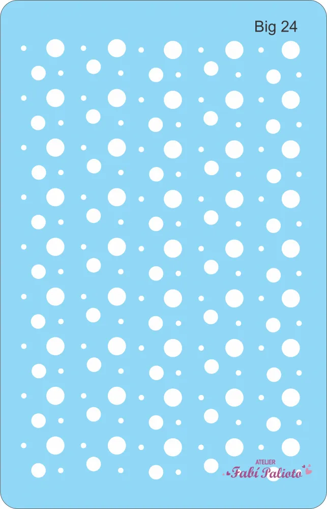 BIG24  Stencil Bolas Mistas 18x28cm