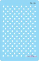 BIG28  Stencil Estrelas de 6 pontas 18x28cm