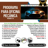 Programa OS Oficina Mecânica com Check List, Vendas, Estoque e Financeiro v6.0 Plus +  — imagem principal