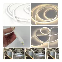 Perfil Flex Embutir Flexivel 15x10mm - mangueira para fita de led  - o metro - Foto 5