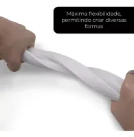 Perfil Flex Embutir Flexivel 15x10mm - mangueira para fita de led  - o metro - Foto 8