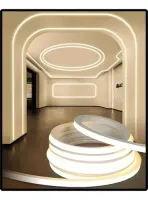 Perfil Flex Embutir Flexivel 20x10mm - mangueira para fita de led  - o metro - Foto 14