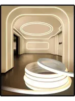 Perfil Flex Embutir Flexivel 30x20mm - mangueira para fita de led  - o metro - Foto 14