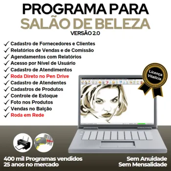 Programa Salão de Beleza com Agendamento e Vendas v2.0 - Fpqsystem
