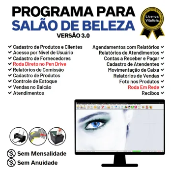 Programa Salão de Beleza, Agendamento, Vendas e Financeiro v3.0 - FpqSystem