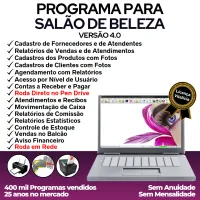 Programa Salão de Beleza, Agendamento, Vendas e Financeiro v4.0 Plus - FpqSystem — imagem principal